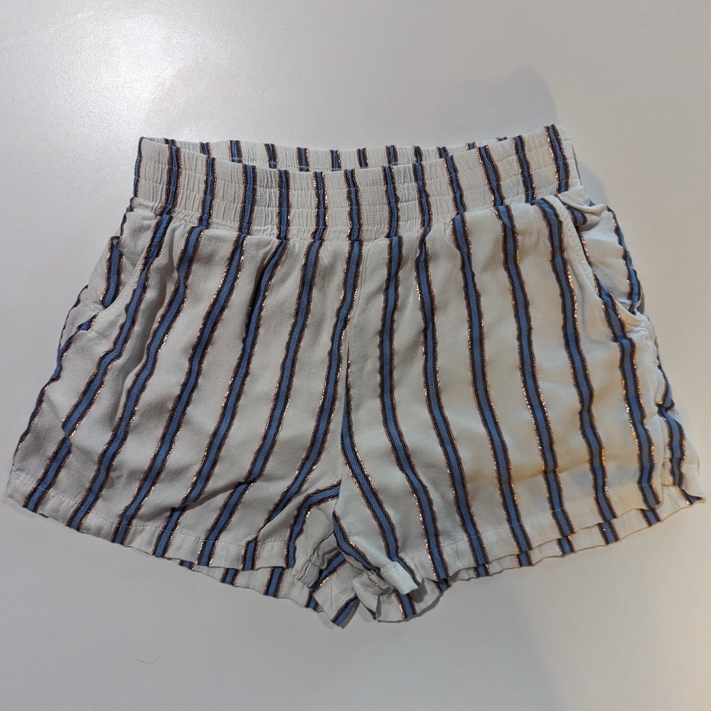 Copper Key Shorts Blue, White, Rose Gold Size XS w/ Built in Undershorts